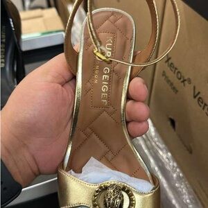 Kurt Geiger Gold Heeled Sandals